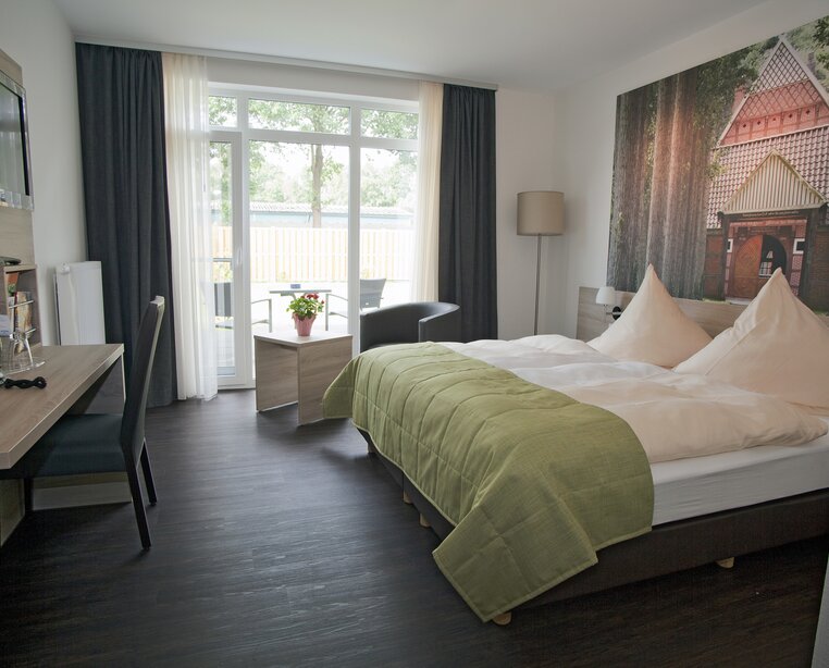 Diese Zimmer sind in verschiedenen Farben und Design gehalten im 3 Sterne Superior Hotel Ringhotel Alfsee Piazza in Rieste | © Ringhotel Alfsee Piazza in Rieste