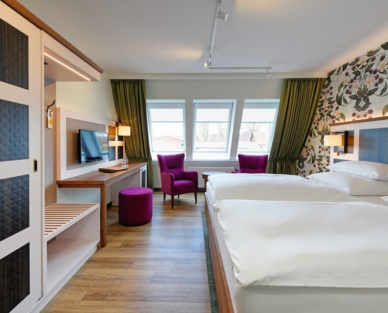 Doppelzimmer Landhaus ohne Balkon im Ringhotel Sellhorn in Hanstedt, 4-Sterne Hotel in der Lüneburger Heide | © Ringhotel Sellhorn in Hanstedt