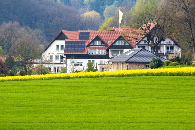Das 4 Sterne Superior Hotel Ringhotel Teutoburger Wald in Tecklenburg ist im Naturpark Nördlicher Teutoburger Wald/Wiehengebirge gelegen | © Ringhotel Teutoburger Wald/Sabine Braungart