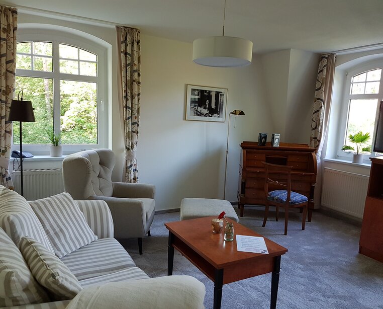 Suite im liebevoll renovierten, historischen Villengebäude des 4 Sterne Hotel Ringhotel Villa Margarete in Waren | © Ringhotel Villa Margarete in Waren